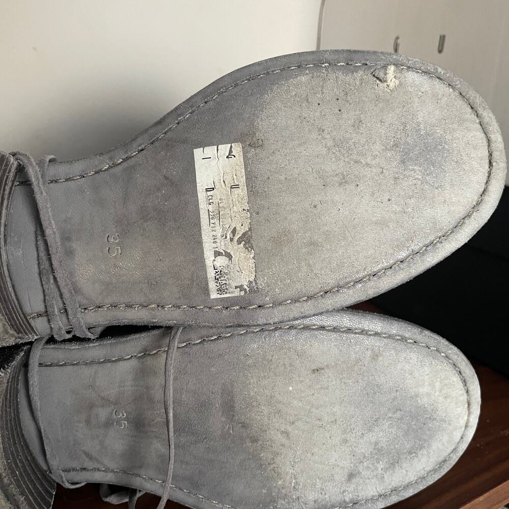 Guidi 792 Full Grain Horse Leather Derby CO49T Light Gray sz 35 - Picture 6 of 9